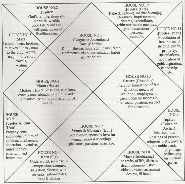 Zodiac houses, their names & significations.